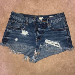 Super comfy ripped festival shorts.